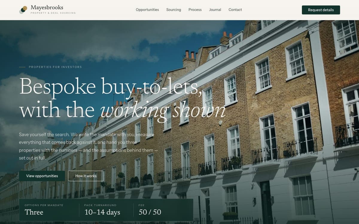 The home page of mayesbrooks.com