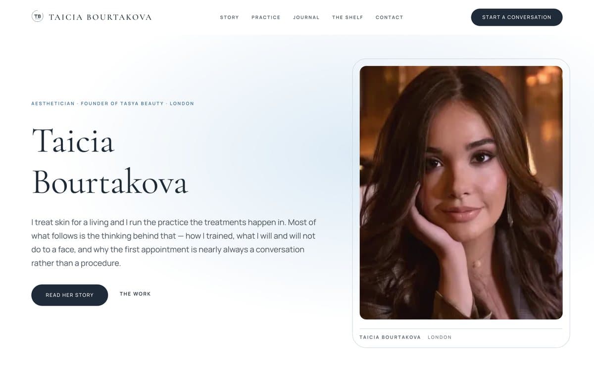 The home page of taicia.com